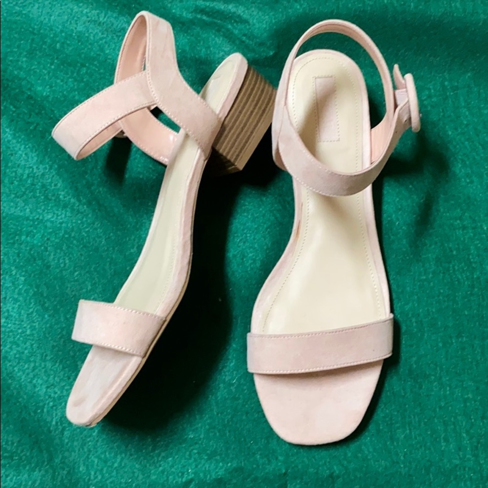 New! Forever 21 Ankle Strap, Block Heel Sandals